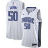 White Cole Anthony Magic #50 Twill Basketball Jersey FREE SHIPPING