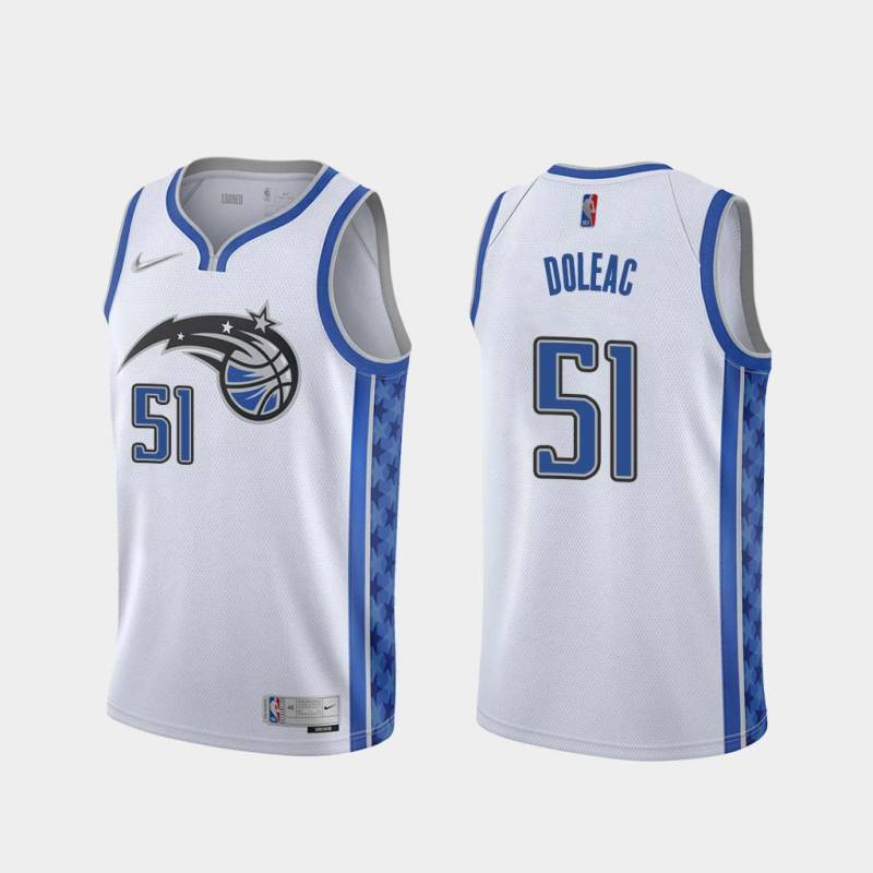White_Earned Michael Doleac Magic #51 Twill Basketball Jersey FREE SHIPPING