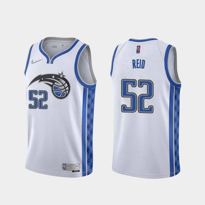 White_Earned Don Reid Magic #52 Twill Basketball Jersey FREE SHIPPING