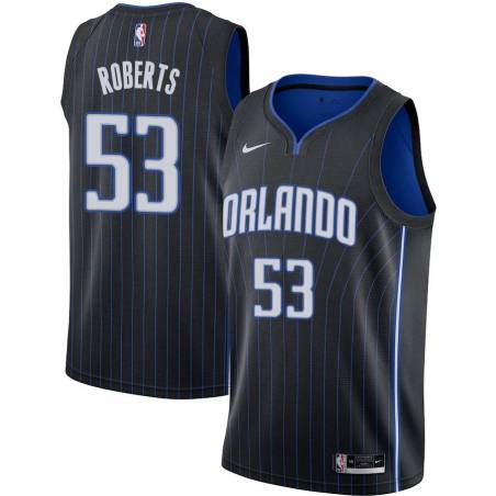 Black Stanley Roberts Magic #53 Twill Basketball Jersey FREE SHIPPING