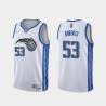 White_Earned Stanley Roberts Magic #53 Twill Basketball Jersey FREE SHIPPING