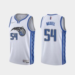 White_Earned Jason Maxiell Magic #54 Twill Basketball Jersey FREE SHIPPING