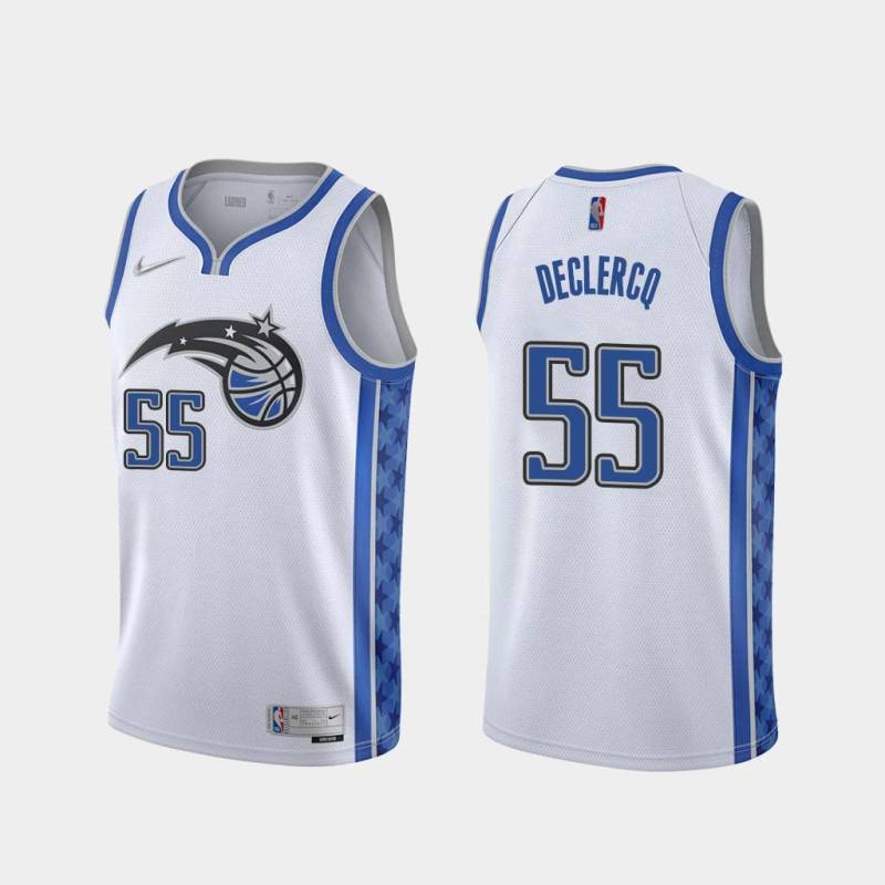 White_Earned Andrew DeClercq Magic #55 Twill Basketball Jersey FREE SHIPPING