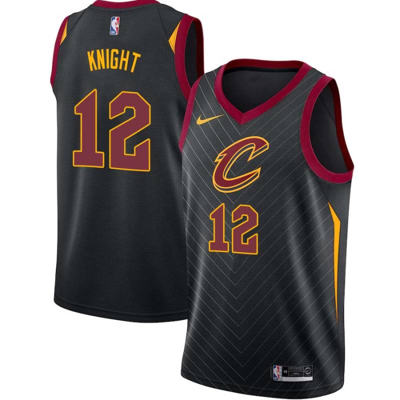 Black Brevin Knight Twill Basketball Jersey -Cavaliers #12 Knight Twill Jerseys, FREE SHIPPING