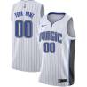 White Customized Orlando Magic Twill Basketball Jersey FREE SHIPPING