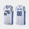 White_Earned Customized Orlando Magic Twill Basketball Jersey FREE SHIPPING