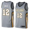 Gray Bimbo Coles Twill Basketball Jersey -Cavaliers #12 Coles Twill Jerseys, FREE SHIPPING