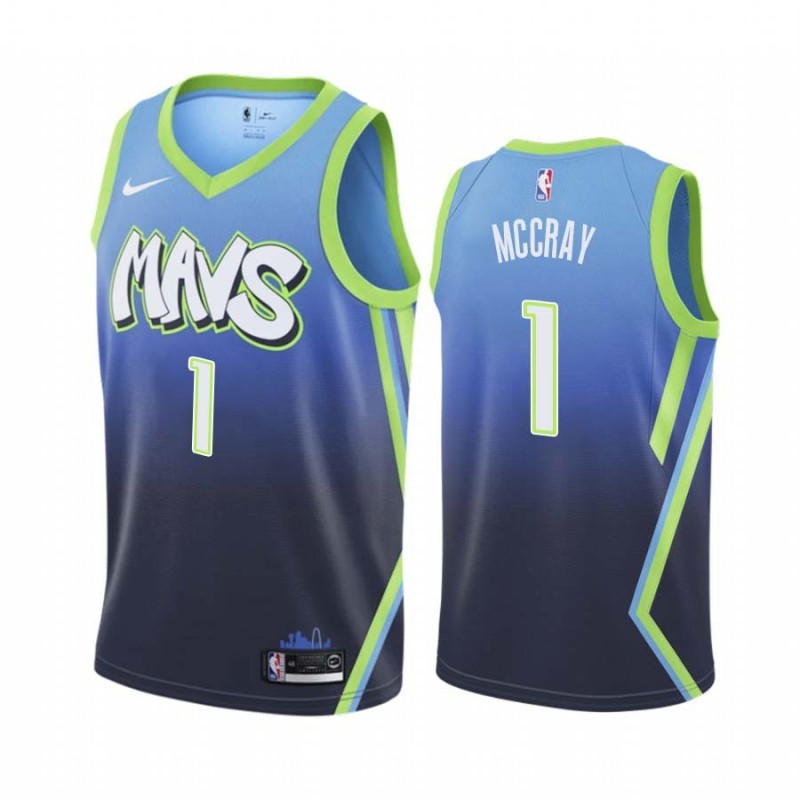 2019-20_City Rodney McCray Mavericks #1 Twill Basketball Jersey FREE SHIPPING