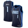 2020-21_Earned Donnell Harvey Mavericks #1 Twill Basketball Jersey FREE SHIPPING