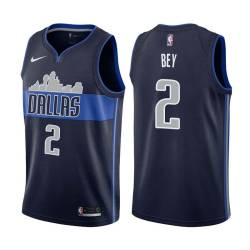 Navy Tyler Bey Mavericks #2 Twill Basketball Jersey FREE SHIPPING