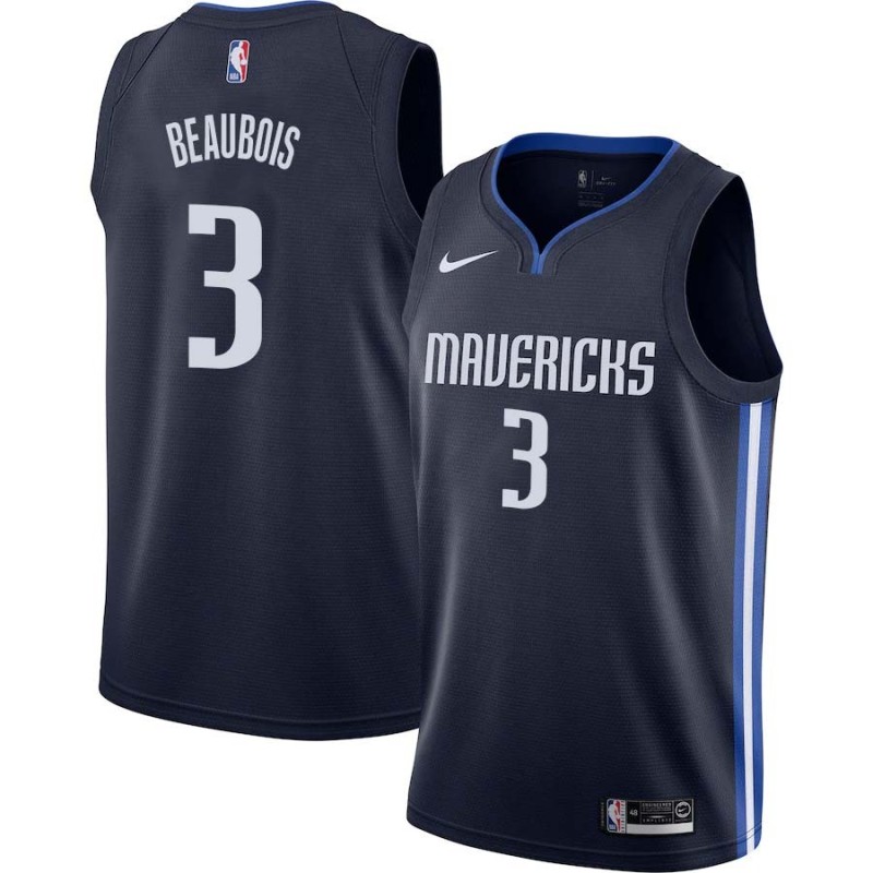 Green_Throwback Rodrigue Beaubois Mavericks #3 Twill Basketball Jersey FREE SHIPPING