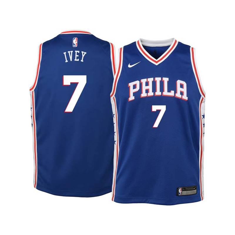 Blue Royal Ivey Twill Basketball Jersey -76ers #7 Ivey Twill Jerseys, FREE SHIPPING