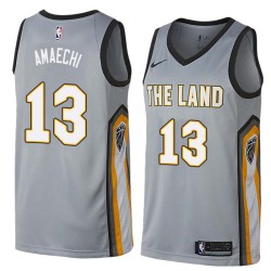 Gray John Amaechi Twill Basketball Jersey -Cavaliers #13 Amaechi Twill Jerseys, FREE SHIPPING