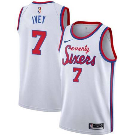 White Classic Royal Ivey Twill Basketball Jersey -76ers #7 Ivey Twill Jerseys, FREE SHIPPING