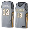 Gray Tristan Thompson Twill Basketball Jersey -Cavaliers #13 Thompson Twill Jerseys, FREE SHIPPING