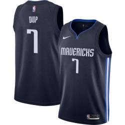 Navy DeSagana Diop Mavericks #7 Twill Basketball Jersey FREE SHIPPING