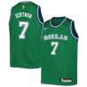 Green_Throwback Justin Dentmon Mavericks #7 Twill Basketball Jersey FREE SHIPPING