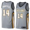 Gray Dirk Minniefield Twill Basketball Jersey -Cavaliers #14 Minniefield Twill Jerseys, FREE SHIPPING