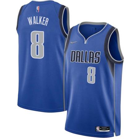 2021-22_Blue_Diamond Antoine Walker Mavericks #8 Twill Basketball Jersey FREE SHIPPING