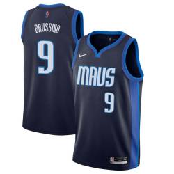2020-21_Earned Nicolas Brussino Mavericks #9 Twill Basketball Jersey FREE SHIPPING