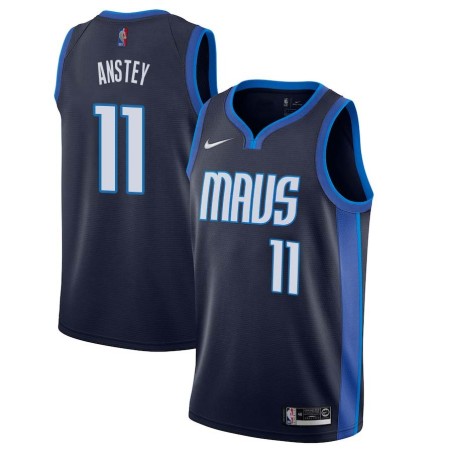 2020-21_Earned Chris Anstey Mavericks #11 Twill Basketball Jersey FREE SHIPPING