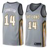 Gray Shaun Livingston Twill Basketball Jersey -Cavaliers #14 Livingston Twill Jerseys, FREE SHIPPING