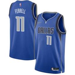 2021-22_Blue_Diamond Yogi Ferrell Mavericks #11 Twill Basketball Jersey FREE SHIPPING