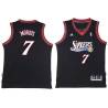 Black Throwback Darius Morris Twill Basketball Jersey -76ers #7 Morris Twill Jerseys, FREE SHIPPING