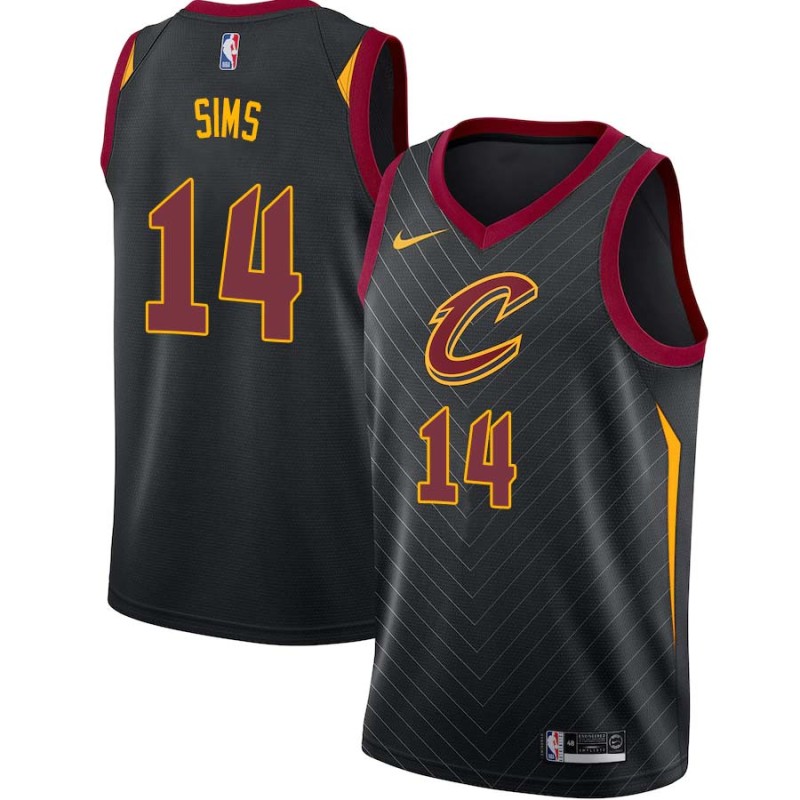 Black Henry Sims Twill Basketball Jersey -Cavaliers #14 Sims Twill Jerseys, FREE SHIPPING