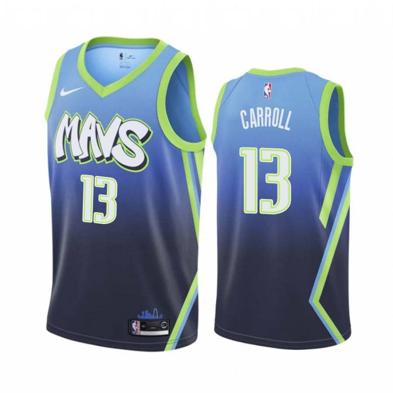 2021-22_Blue_Diamond Matt Carroll Mavericks #13 Twill Basketball Jersey FREE SHIPPING
