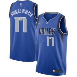 2021-22_Blue_Diamond Chris Douglas-Roberts Mavericks #17 Twill Basketball Jersey FREE SHIPPING