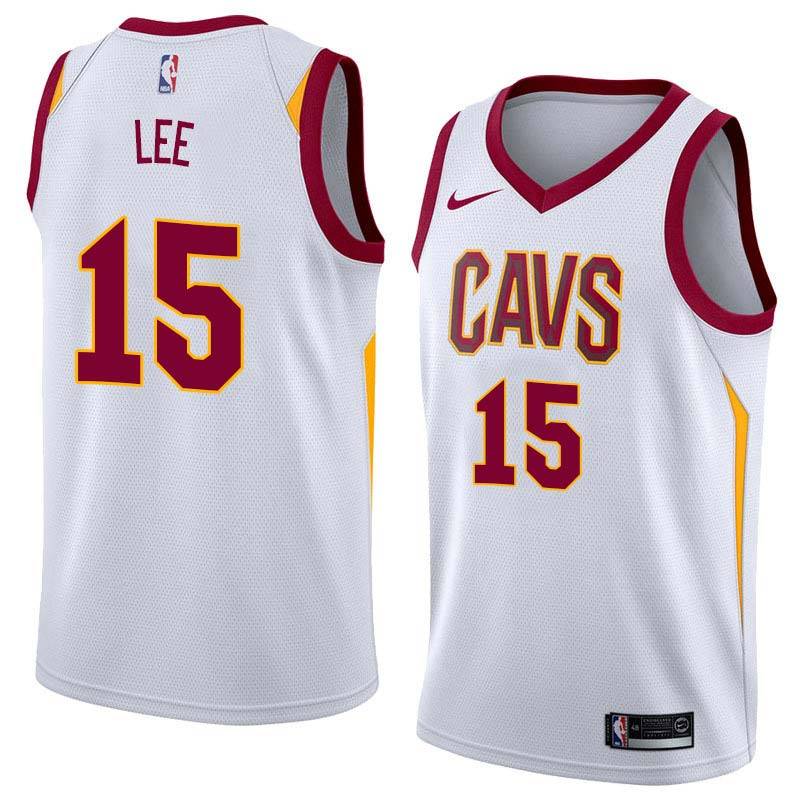 White Butch Lee Twill Basketball Jersey -Cavaliers #15 Lee Twill Jerseys, FREE SHIPPING