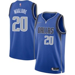 2021-22_Blue_Diamond Jamaal Magloire Mavericks #20 Twill Basketball Jersey FREE SHIPPING