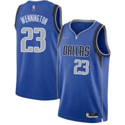 2021-22_Blue_Diamond Bill Wennington Mavericks #23 Twill Basketball Jersey FREE SHIPPING