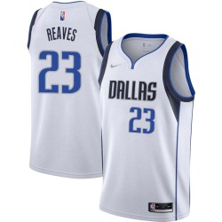 2021-22_White_Diamond Josh Reaves Mavericks #23 Twill Basketball Jersey FREE SHIPPING