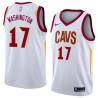 White Bobby Washington Twill Basketball Jersey -Cavaliers #17 Washington Twill Jerseys, FREE SHIPPING