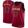 Burgundy Bobby Washington Twill Basketball Jersey -Cavaliers #17 Washington Twill Jerseys, FREE SHIPPING