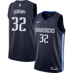 Navy Detlef Schrempf Mavericks #32 Twill Basketball Jersey FREE SHIPPING