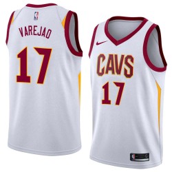 White Anderson Varejao Twill Basketball Jersey -Cavaliers #17 Varejao Twill Jerseys, FREE SHIPPING