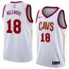 White McCoy McLemore Twill Basketball Jersey -Cavaliers #18 McLemore Twill Jerseys, FREE SHIPPING