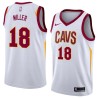 White Mike Miller Twill Basketball Jersey -Cavaliers #18 Miller Twill Jerseys, FREE SHIPPING