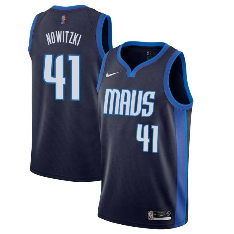 2020-21_Earned Dirk Nowitzki Mavericks #41 Twill Basketball Jersey FREE SHIPPING