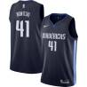 Navy Dirk Nowitzki Mavericks #41 Twill Basketball Jersey FREE SHIPPING