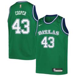 Green_Throwback Wayne Cooper Mavericks #43 Twill Basketball Jersey FREE SHIPPING