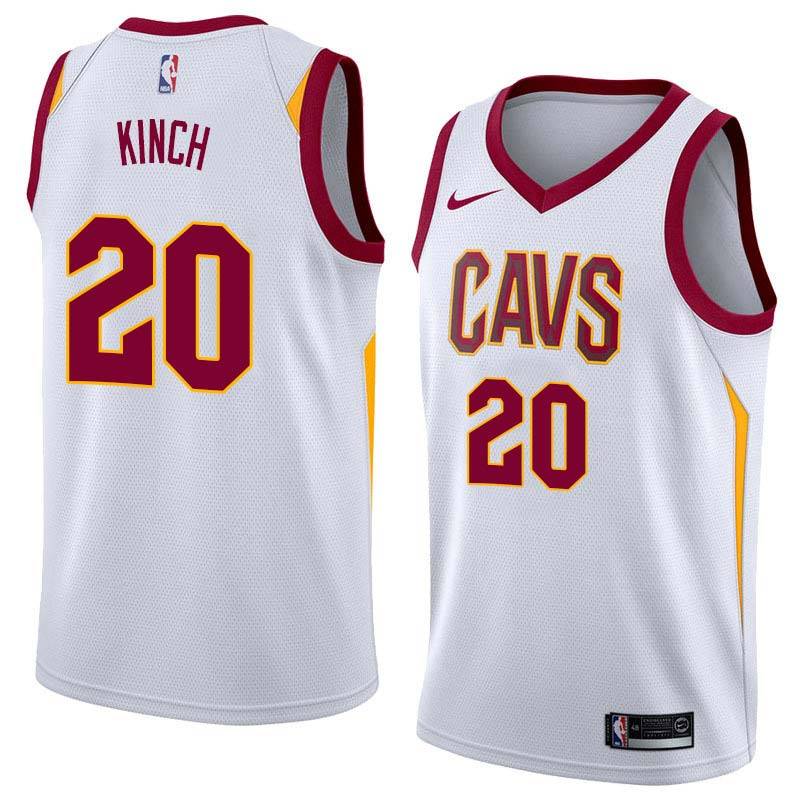 White Chad Kinch Twill Basketball Jersey -Cavaliers #20 Kinch Twill Jerseys, FREE SHIPPING