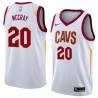 White Scooter McCray Twill Basketball Jersey -Cavaliers #20 McCray Twill Jerseys, FREE SHIPPING