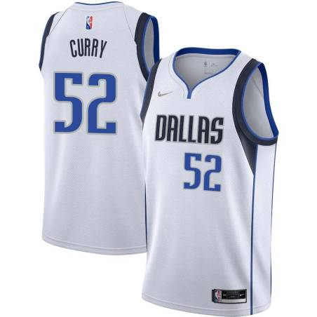 2021-22_White_Diamond Eddy Curry Mavericks #52 Twill Basketball Jersey FREE SHIPPING