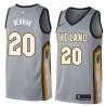 Gray Johnny Newman Twill Basketball Jersey -Cavaliers #20 Newman Twill Jerseys, FREE SHIPPING