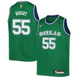 Green_Throwback Delon Wright Mavericks #55 Twill Basketball Jersey FREE SHIPPING