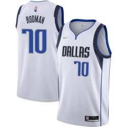 2021-22_White_Diamond Dennis Rodman Mavericks #70 Twill Basketball Jersey FREE SHIPPING